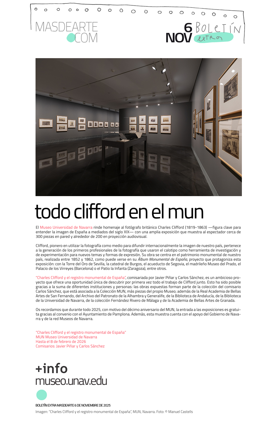 Extra masdearte: el MUN presenta 'Charles
 Clifford y el registro monumental de España'