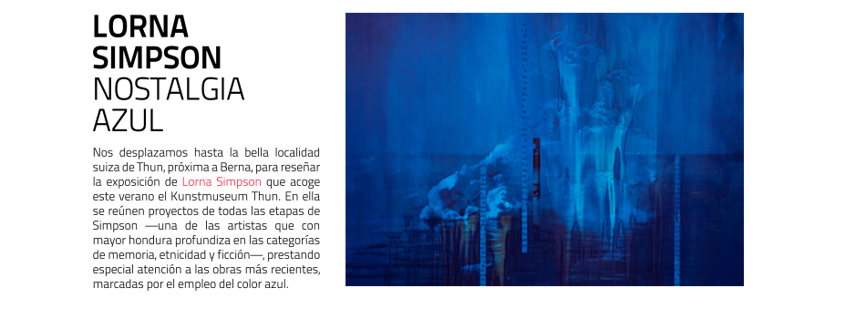 Lorna Simpson, solo la punta del iceberg.
Kunstmuseum Thun presenta su primera muestra institucional en Suiza 