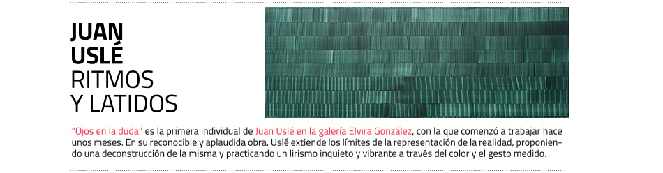 Juan Uslé en la galería Elvira González