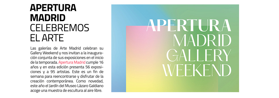 Apertura Madrid Gallery Weekend