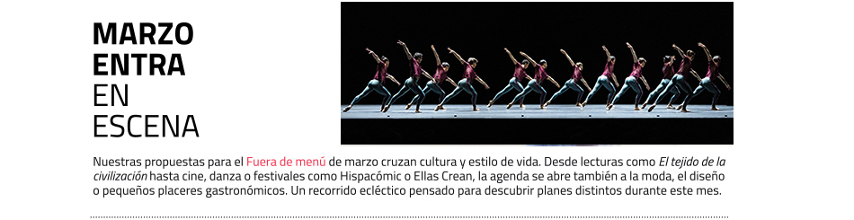 Fuera de menú. Planes y propuestas para el mes de marzo de 2026