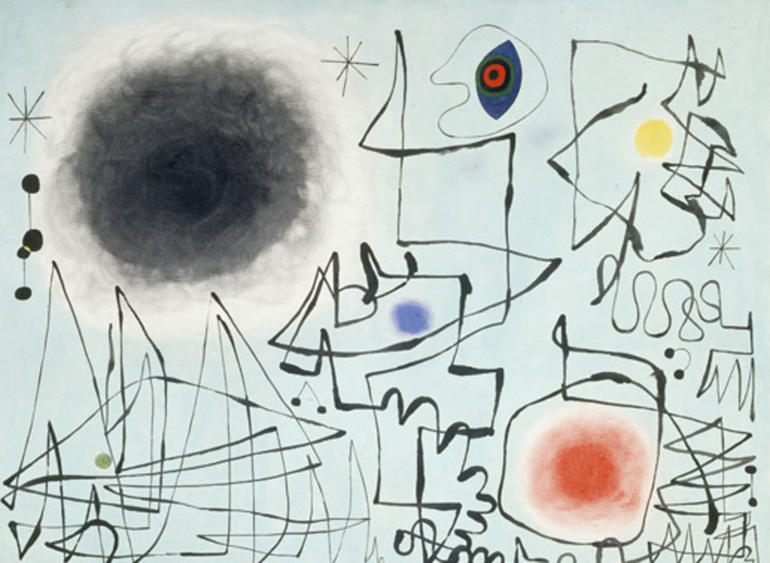 Joan Miró. El diamante sonríe al crepúsculo, 1947. Fundació Joan Miró