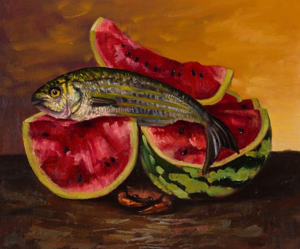 Jorge Diezma. Bodegón marinero con sandía, 2023