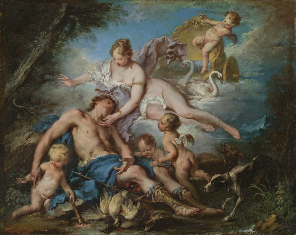 François Boucher. Muerte de Adonis, hacia 1730. Museo Nacional del Prado