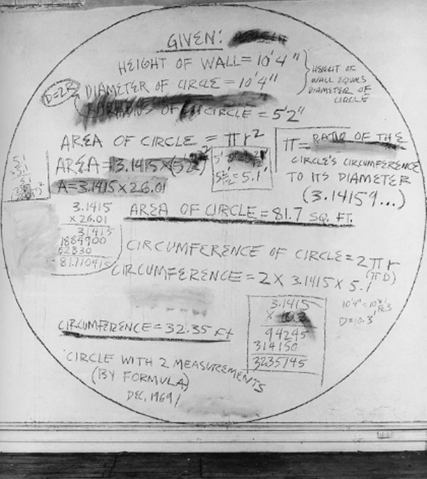 Mel Bochner. Circle with 2 Measurements (By Formula), 1969-2022