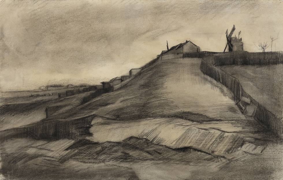 Van Gogh. La colina de Montmartre con una cantera, 1886