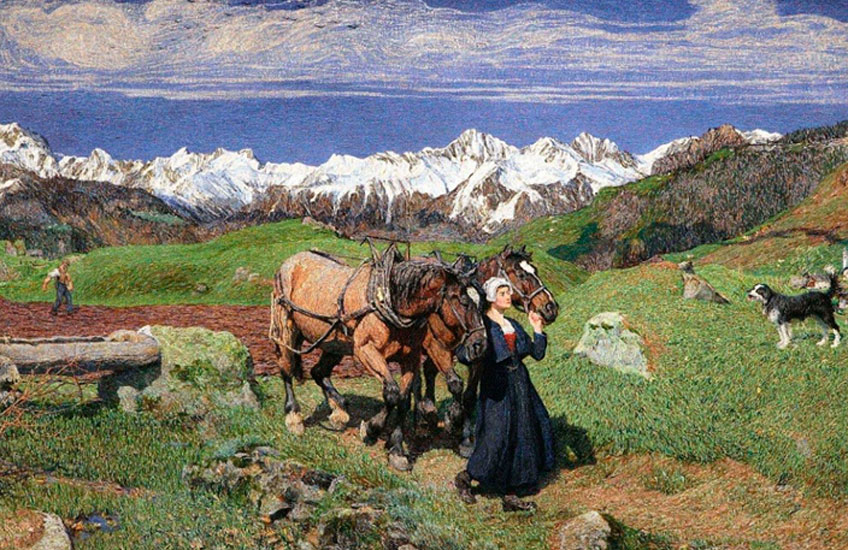 Giovanni Segantini. Primavera en los Alpes, 1897