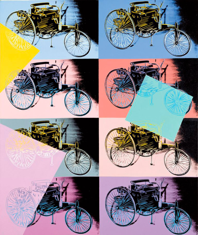 Andy Warhol. Benz Patent Motor Car (1886), 1986. Mercedes-Benz Art Collection, Stuttgart / Berlin. © 2022, The Andy Warhol Foundation for the Visual Arts, Inc./VEGAP