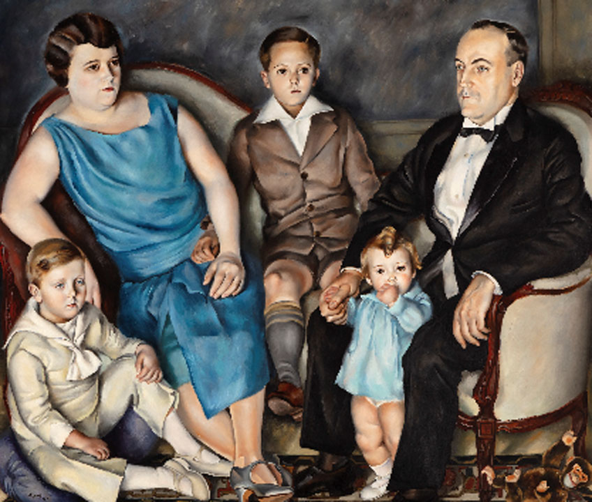 Josep de Togores. Retrato de la familia Mestre, 1927. Meadows Museum, Dallas
