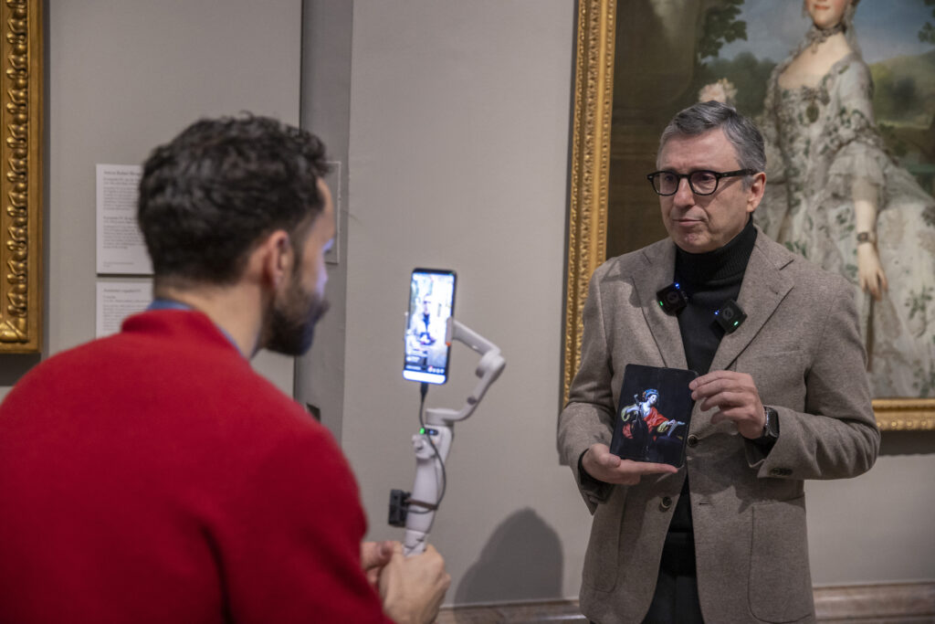 Andrés Úbeda en el directo de instagram de hoy en el Museo del Prado