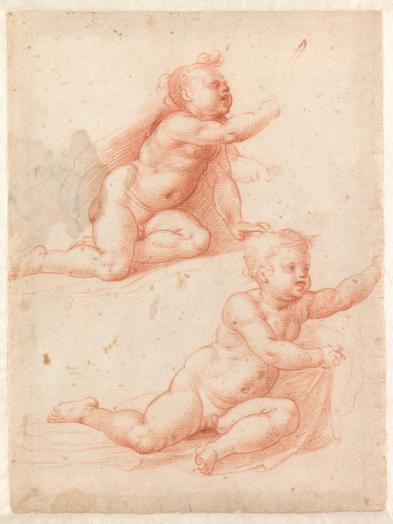 Fra Bartolommeo. Tres estudios para ángeles, hacia 1514-1516. Museum Boijmans Van Beuningen