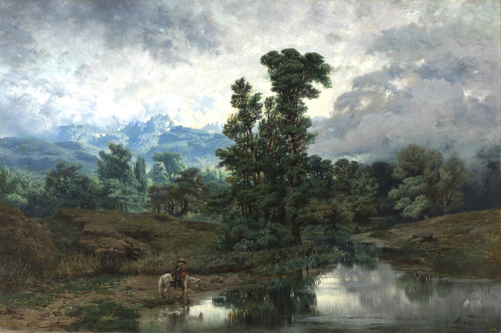 Antonio Muñoz Degrain. Paisaje del Pardo al disiparse la niebla, 1866. Museo Nacional del Prado
