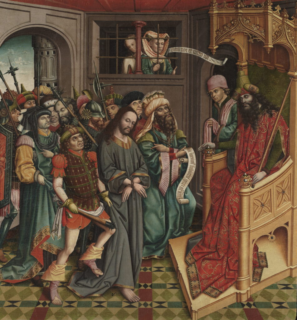 Maestro de Lupiana. Cristo ante Pilatos. Museo Nacional del Prado. Procedencia: Iglesia de Yebes, Guadalajara