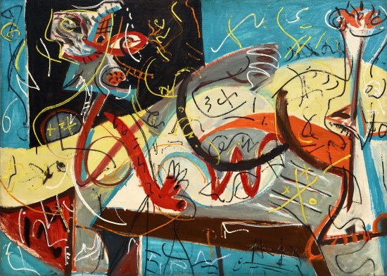 Jackson Pollock. Stenographic Figure, 1942. MoMA