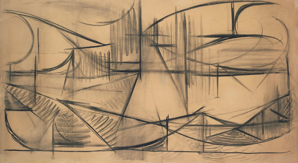 Mondrian. Reclining Nude (Dunes and Sea), 1910