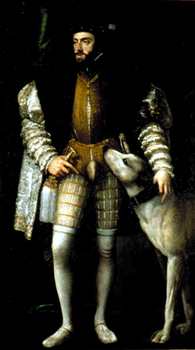 Tiziano, Retrato del emperador Carlos V y su perro