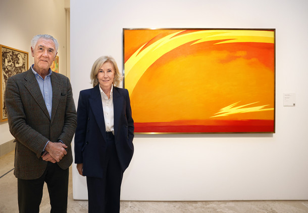 Evelio Acevedo, director gerente del museo, y María Dolores Dancausa, presidenta de Bankinter