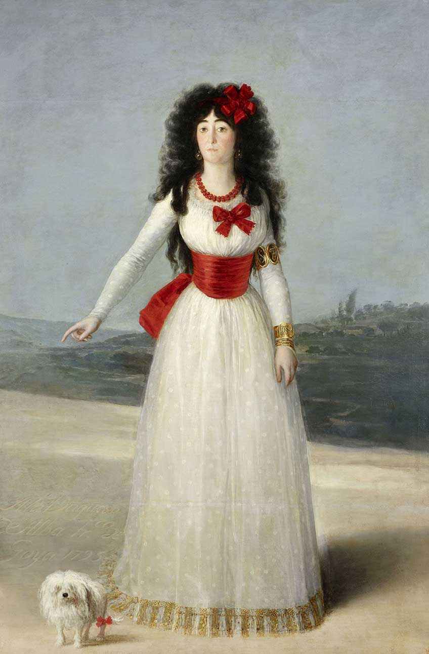 Francisco de Goya. María del Pilar Teresa Cayetana de Silva Álvarez de Toledo, XIII duquesa de Alba. Fundación Casa de Alba
