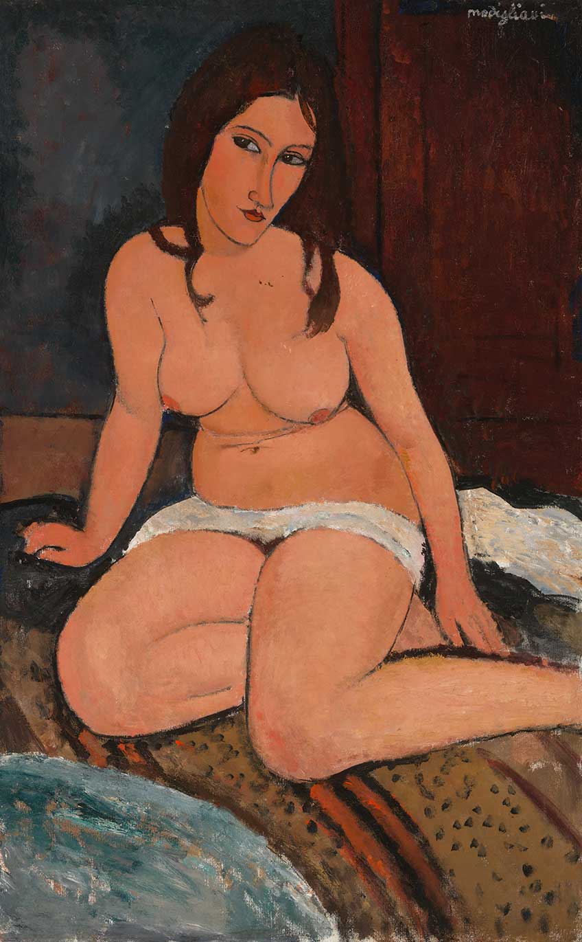 Amedeo Modigliani. Desnudo sentada. Museo Real de Bellas Artes de Amberes KMSKA