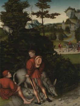 Lucas Cranach el Viejo. El sacrificio de Abraham, 1530. Staatsgalerie Bamberg 