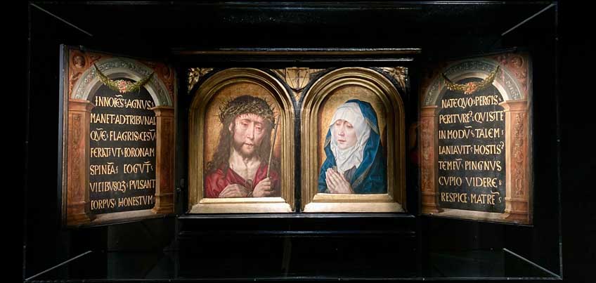 Albretch Bouts y taller. Ecce Homo y Mater Dolorosa (1499, 1517). Suermondt-Ludwig-Museum, Aachen, Alemania