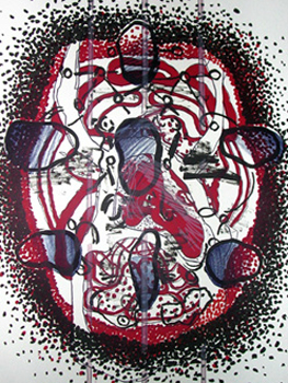 Luis Gordillo. Celulario IX, 1995. La Caja Negra