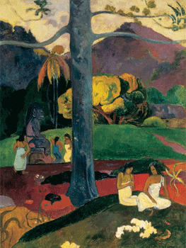 Paul Gauguin. Mata Mua (Érase una vez), 1892. Colección Carmen Thyssen-Bornemisza en depósito en el Museo Thyssen-Bornemisza de Madrid