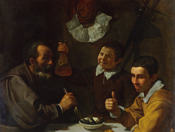 Velázquez. El almuerzo, hacia 1617. San Petersburgo, State Hermitage Museum