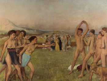 Edgar Degas. Jóvenes espartanas desafiando a sus compañeros, hacia 1860. The National Gallery, Londres
