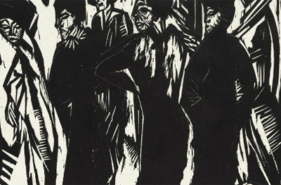 Kirchner. Cinco cocottes en la calle, 1914. Hamburger Kunsthalle
