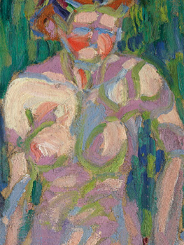 Kirchner. Muchacha desnuda con la sombra de una rama, 1905. Kirchner Museum Davos