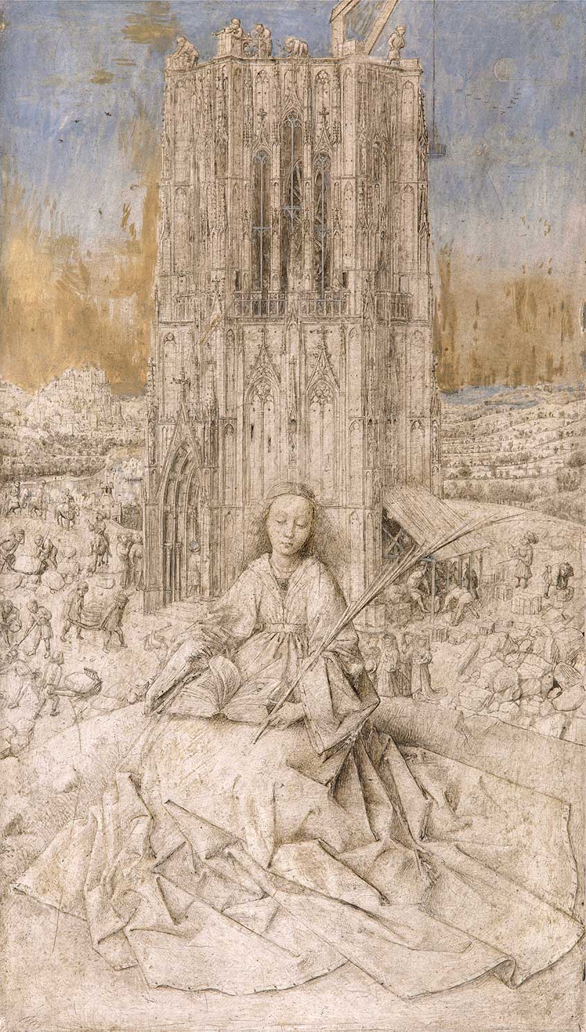 Jan van Eyck. Saint Barbara. Museo Real de Bellas Artes de Amberes KMSKA
