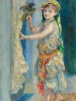 Retrato de una niña en un sombrero azul, 1881