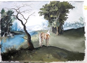Santiago Ydáñez. Sin título, 2015. Obra en la exposición Las cenizas del ruiseñor, en el Museo Lázaro Galdiano. Del 4 de febrero al 14 de mayo de 2016
