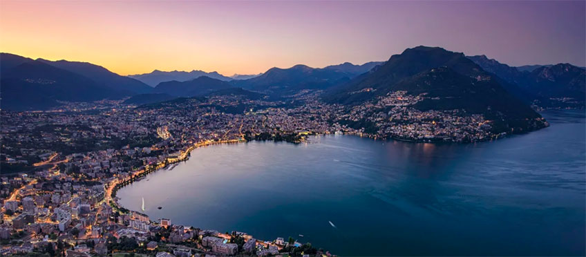 Vista de Lugano. Turismo de Suiza