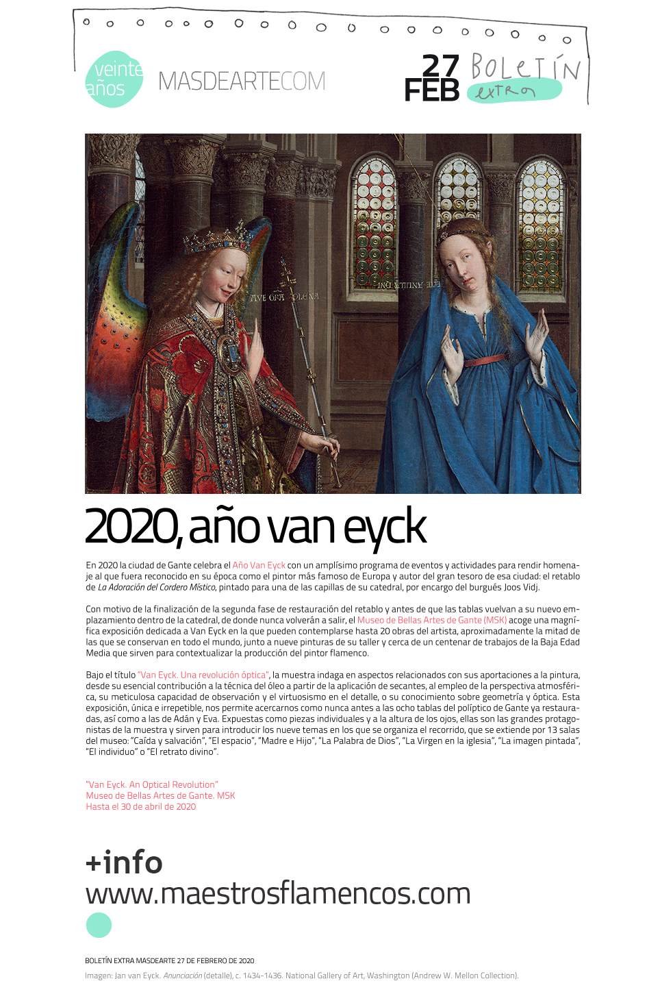 Extra masdearte: 2020, Año Van Eyck