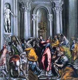 Purificación del Templo, c. 1610-14. Archidiócesis Metropolitana Meritense, Parroquia de San Ginés, Madrid