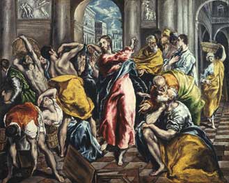 El Greco, Purificación del Templo, c.1600. The Frick Collection