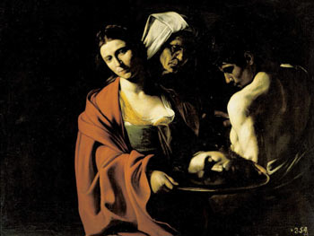 Caravaggio. Salomé con la cabeza del Bautista, 1607 (Patrimonio Nacional, Madrid)