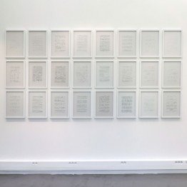 Ana Pérez Ventura. Neumas en la exposición "La mesure du Temps". Cortesía H Gallery