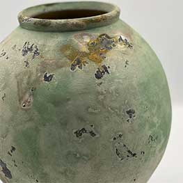 Pott Gallery. Rubén Mañas Moon jar Rukoryo - Verde