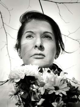 Marina Abramović. Portrait with Flowers. 2009