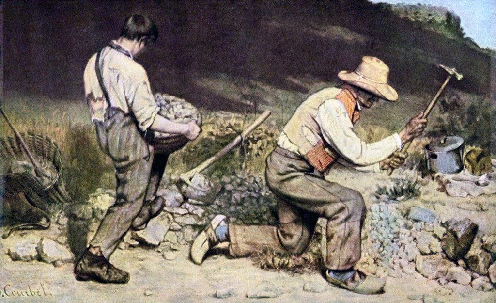 Courbet. Los picapedreros, 1849. Gëmaldegalerie, Dresde