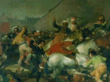 Francisco de Goya. El dos de mayo de 1808 en Madrid, 1814. Museo Nacional del Prado