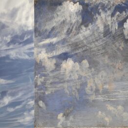 Jacqueline Salmon Cirrus, diptyque avec Constable (d’après Constable, Study of Cirrus Clouds) 2016