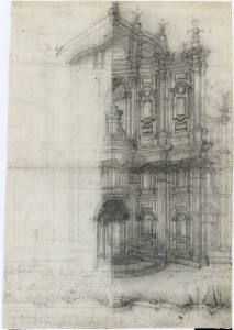Francesco Borromini. Estudio idealizado para la fachada del Oratorio dei Filippini