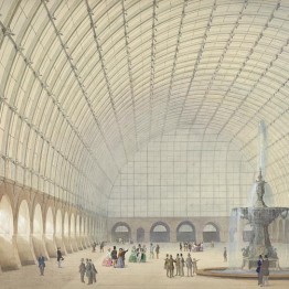 Sprenger. Interior del Hall de Ejercicios Militares, Exposiciones e Industria de Viena, 1853