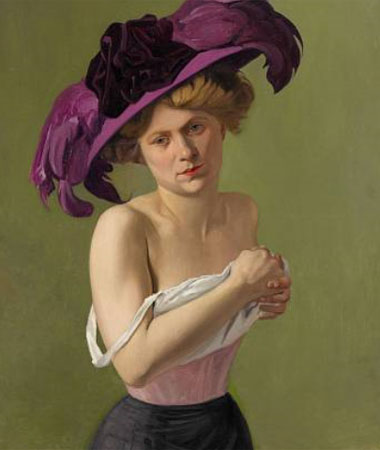 Félix Vallotton. El sombrero violeta, 1907. Colección Hahnloser