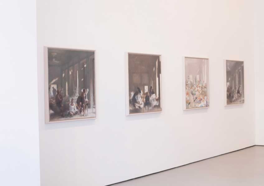 Vista de la exposición "Sprezzatura", de Simon Edmondson, en la Galería Álvaro Alcázar