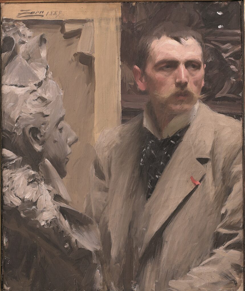 Anders Zorn. Autorretrato, 1889. Gallerie degli Uffizi, Florencia
